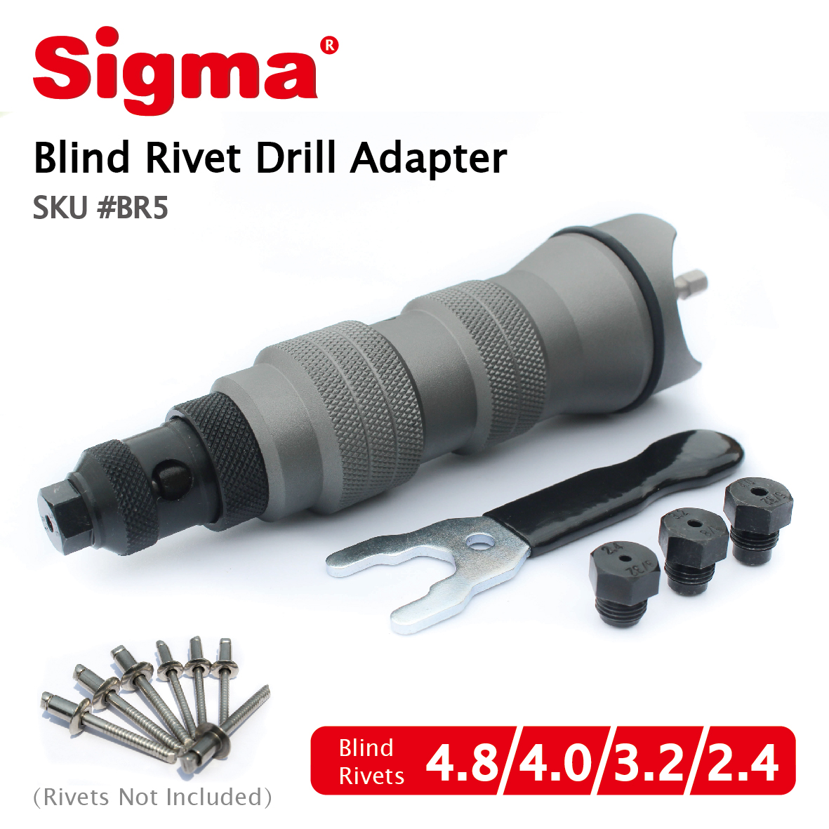 Rivet Gun Air - Sigma #BR5 Blind Pop Rivet Drill