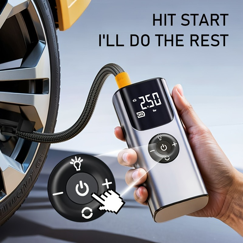 Portable Car Air Pump Tire Inf - Air Compressor reseña y precio