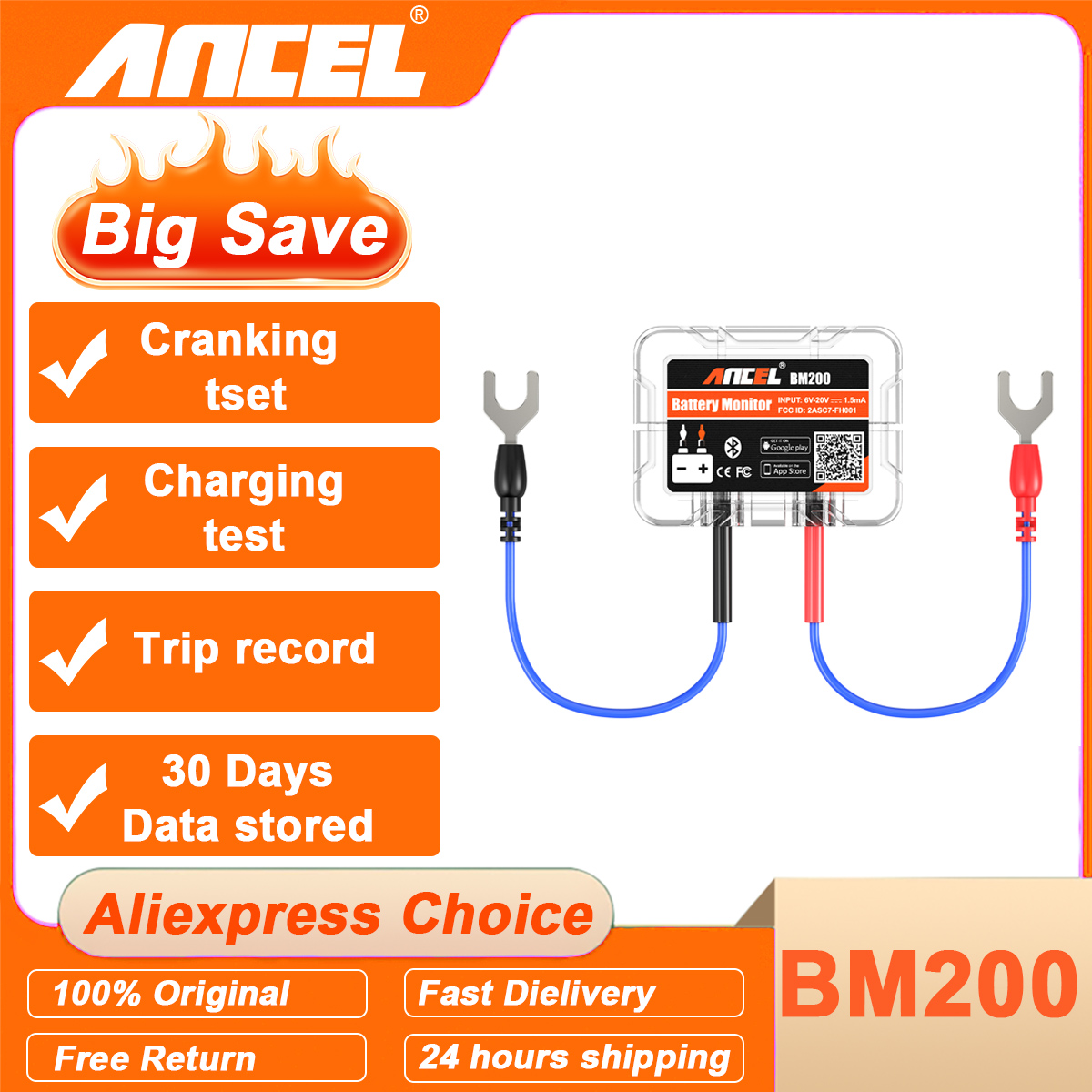 ANCEL BM200 12V Car Battery Mo - Battery Load Tester reseña y precio