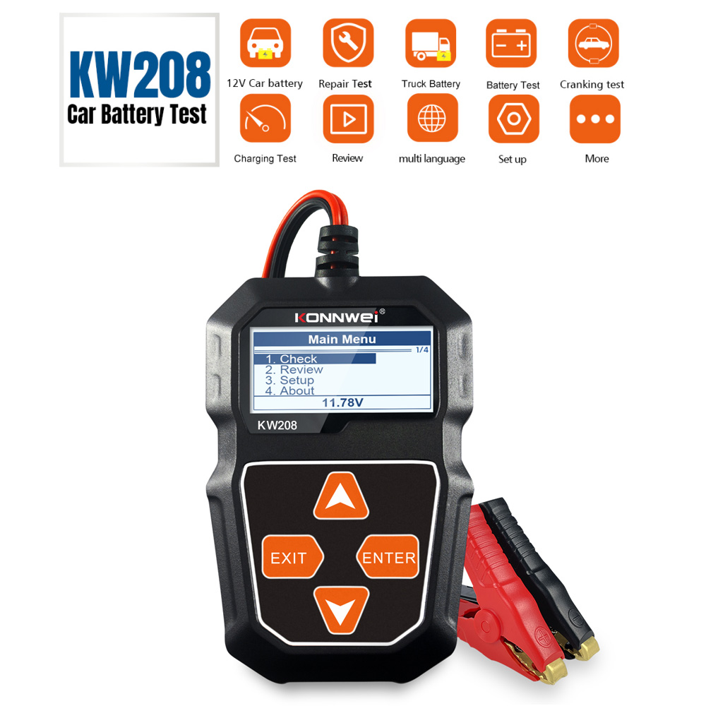 KONNWEI KW208 12V Car Battery  - Battery Load Tester reseña y precio
