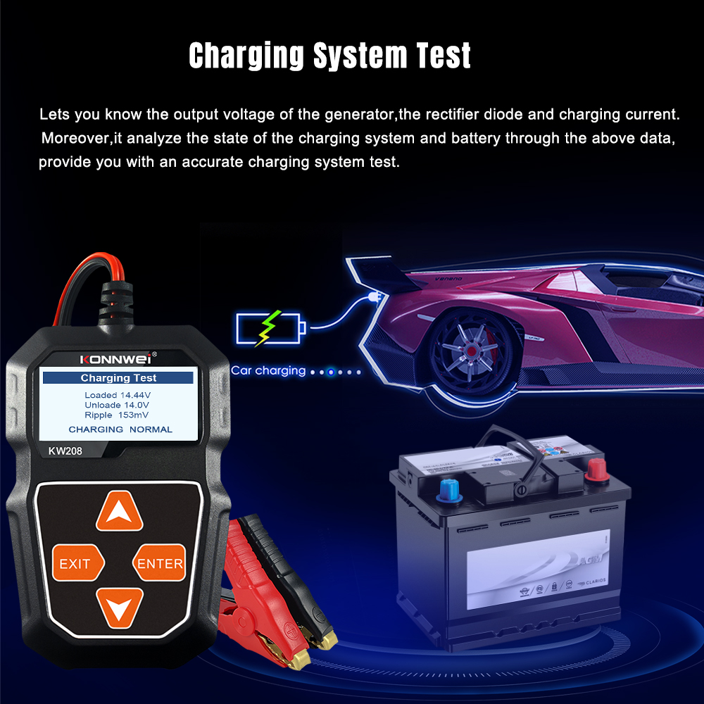 KONNWEI KW208 12V Car Battery  - Battery Load Tester reseña y precio