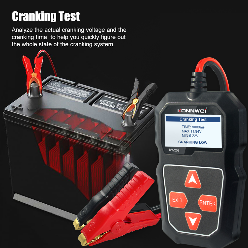 KONNWEI KW208 12V Car Battery  - Battery Load Tester reseña y precio
