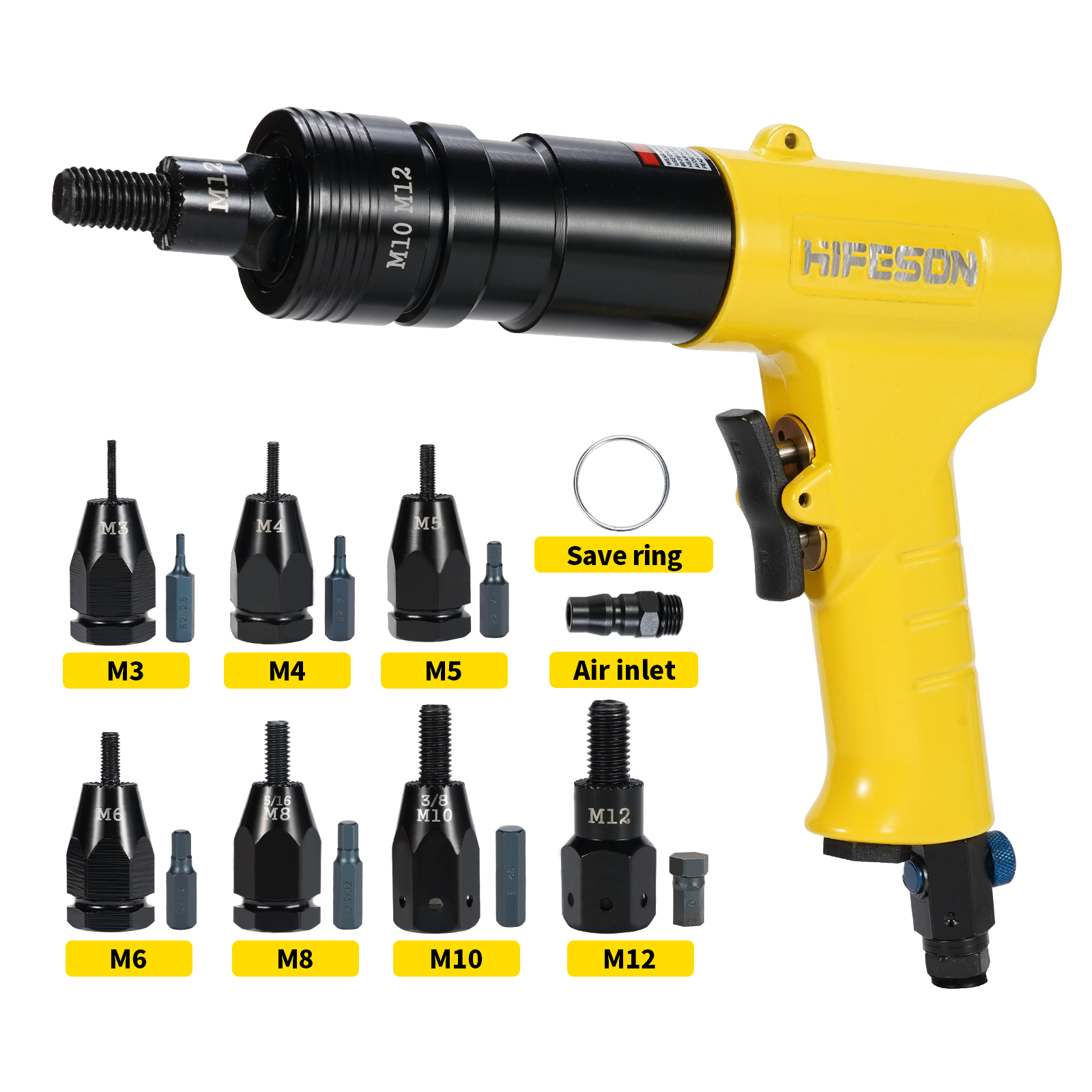 HIFESON Pneumatic Rivet Nut Gu - Rivet Gun Air reseña y precio