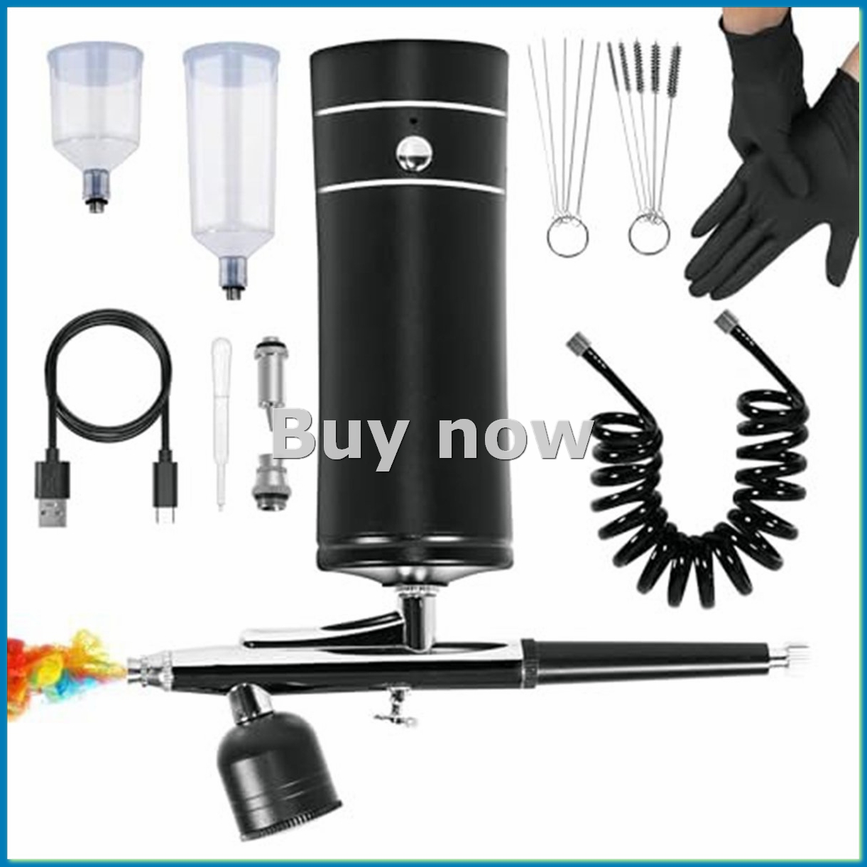 AirBrush Kit with Air Compress - Air Compressor reseña y precio