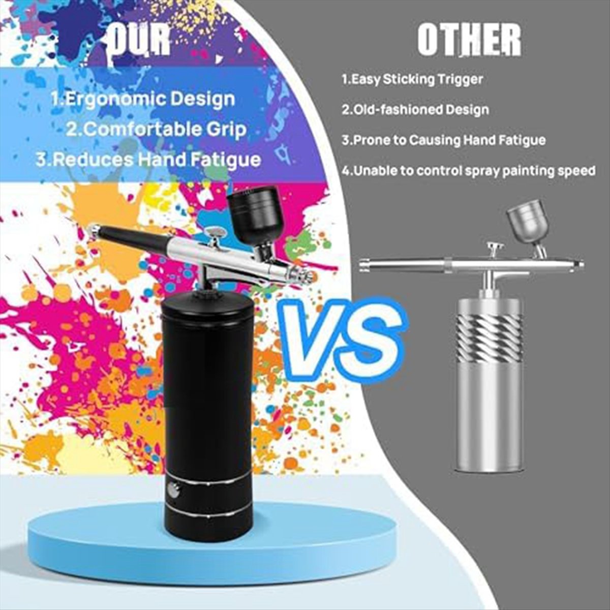 AirBrush Kit with Air Compress - Air Compressor reseña y precio