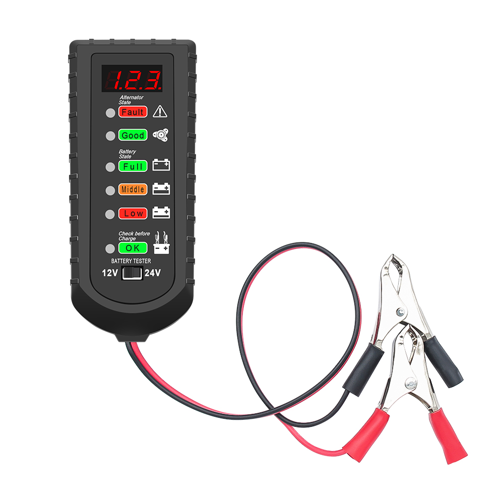 12V 24V Car Battery Tester LED - Battery Load Tester reseña y precio