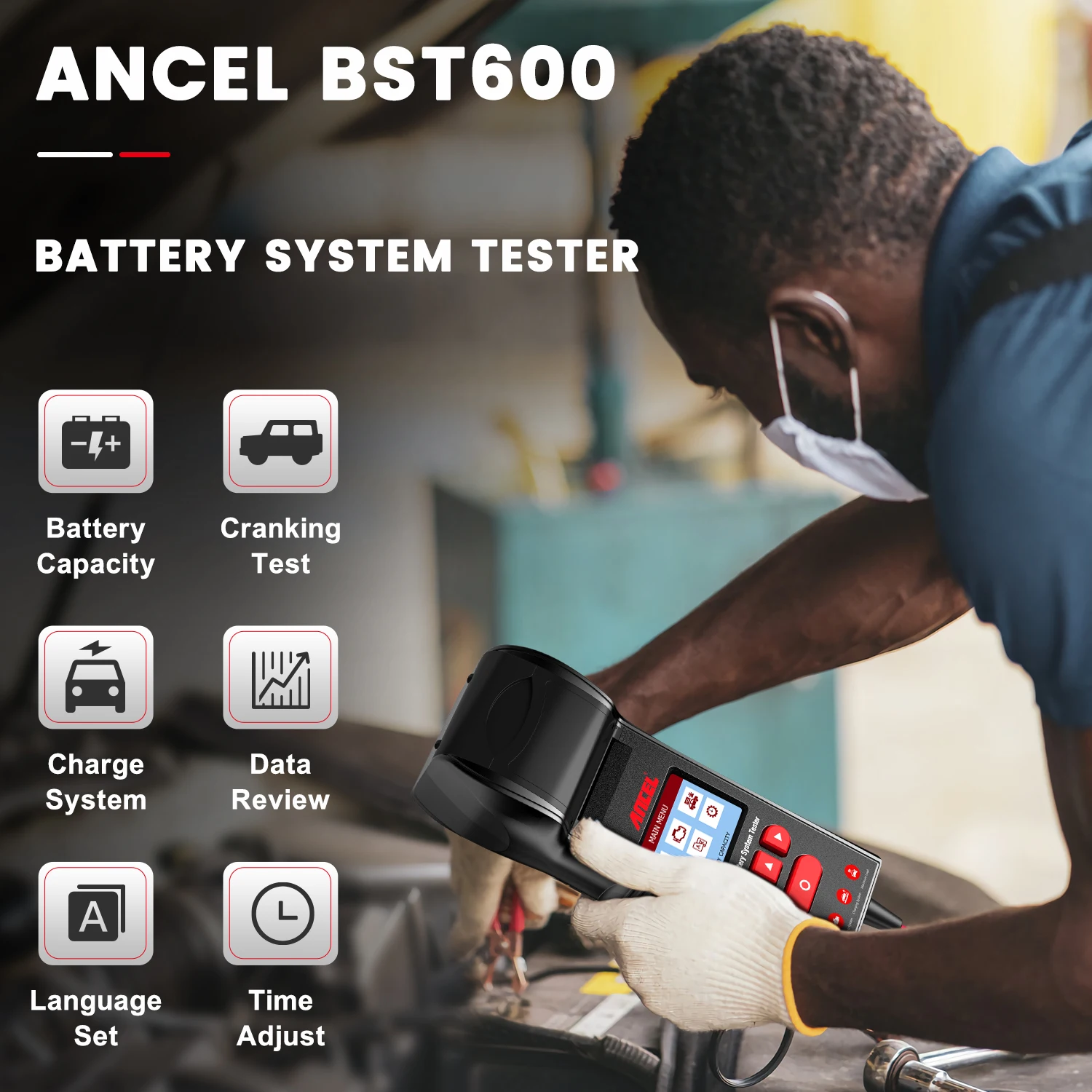 ANCEL BST600 with Printer Car  - Battery Load Tester reseña y precio