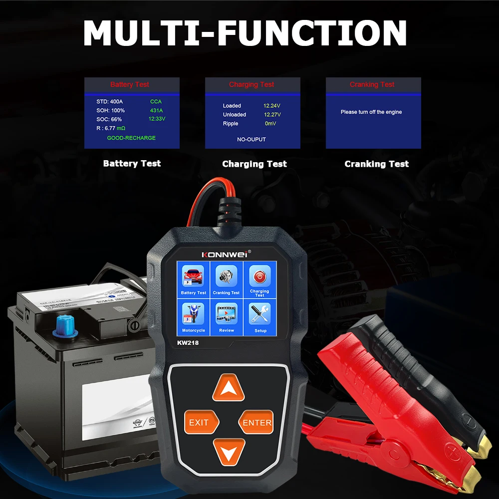 KONNWEI KW218 6V 12V Car Motor - Battery Load Tester reseña y precio