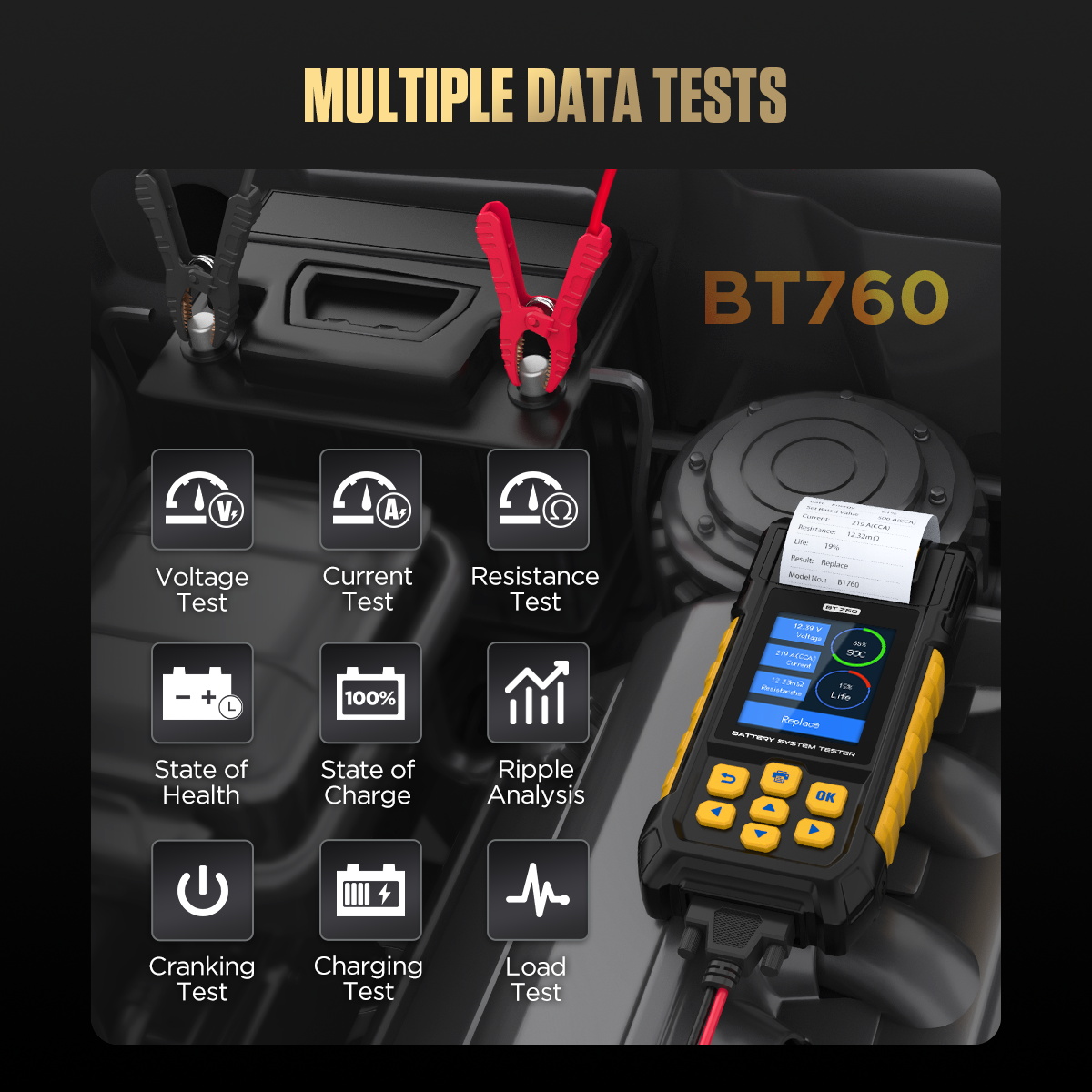 AUTOOL BT760 Automobile Batter - Battery Load Tester reseña y precio