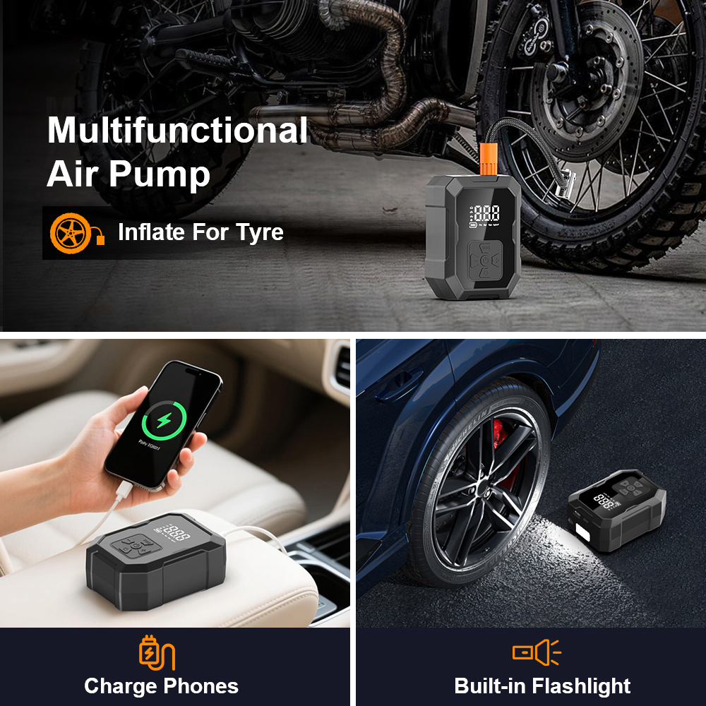 YIJU Mini Air Pump Tire Inflat - Air Compressor reseña y precio