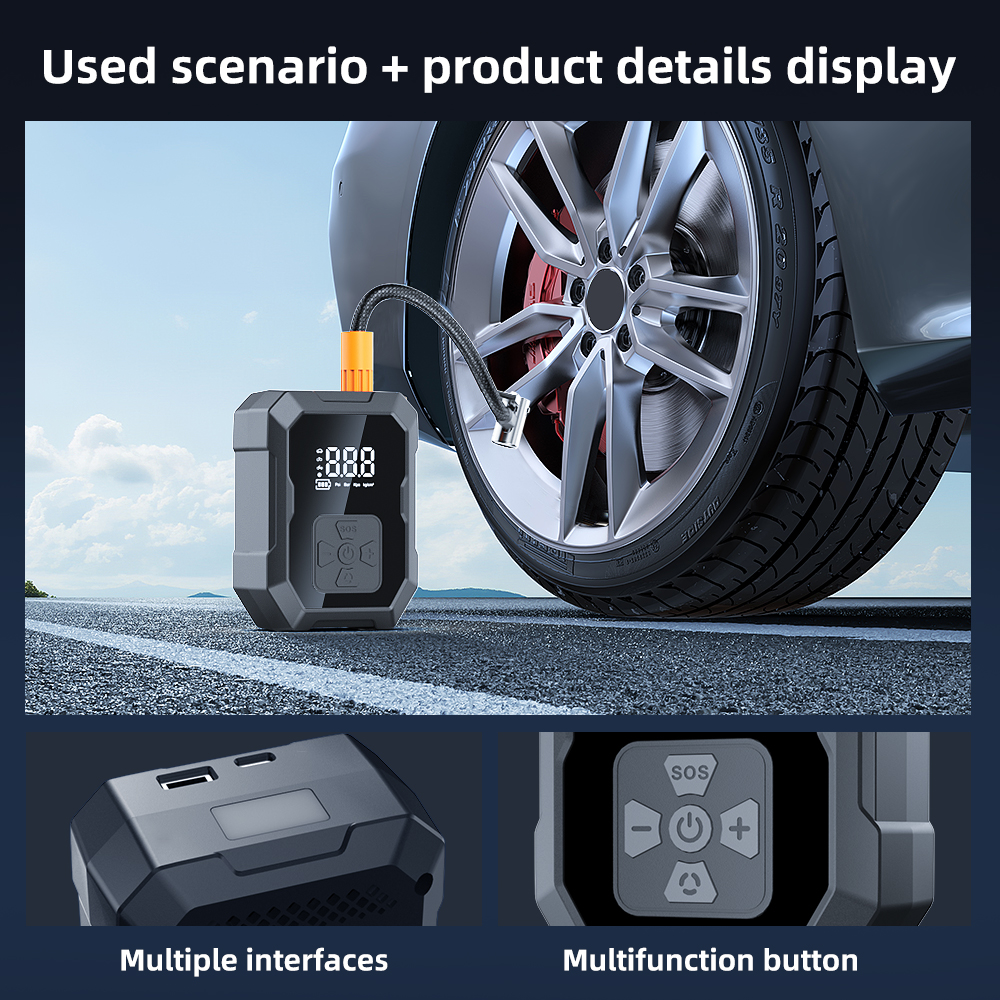 YIJU Mini Air Pump Tire Inflat - Air Compressor reseña y precio